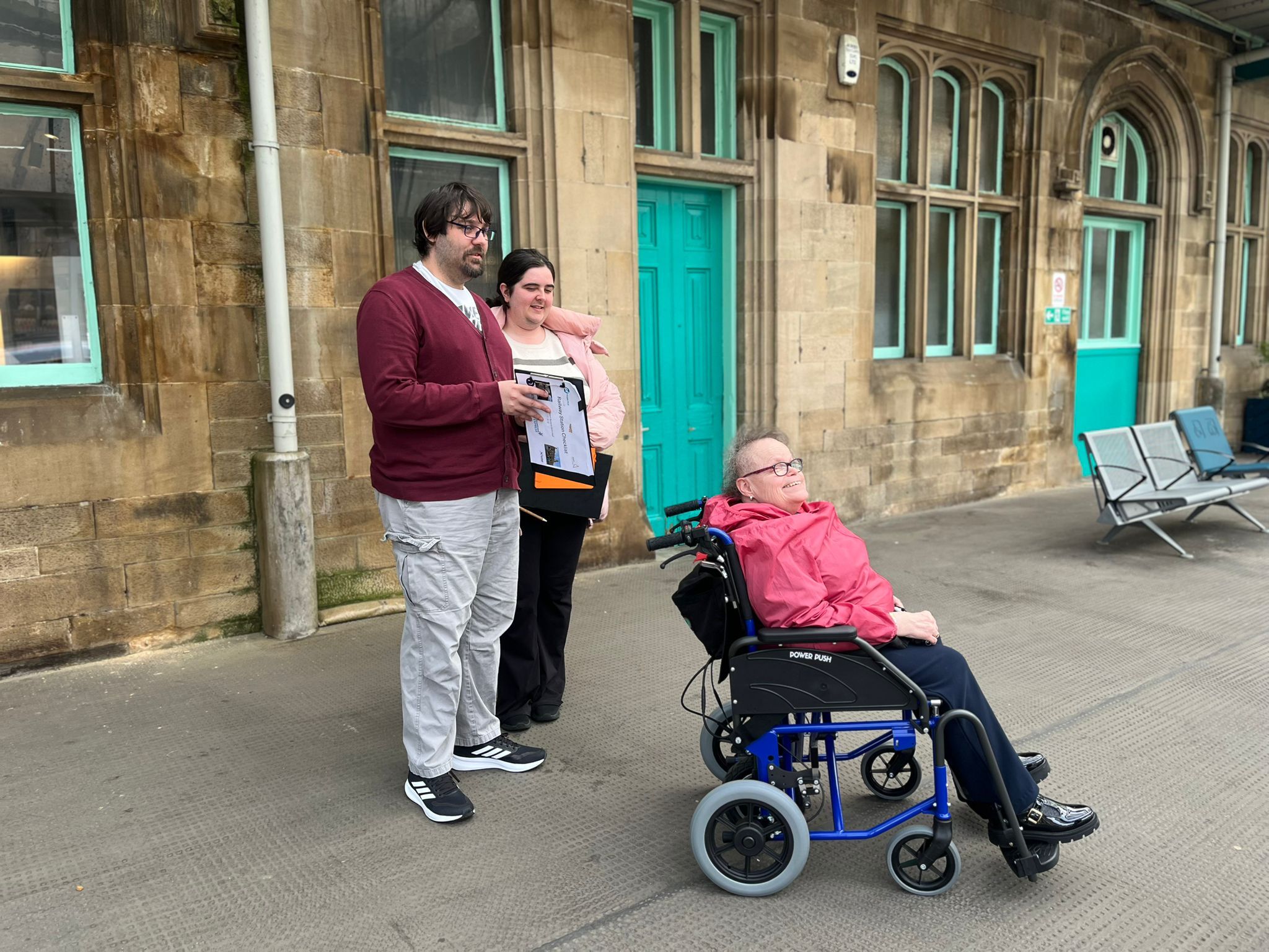 Chris, Mary and Lou at Carlisle Train Station