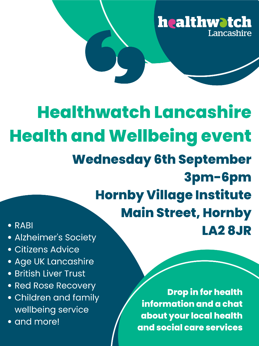 Our Health and Wellbeing event in Hornby