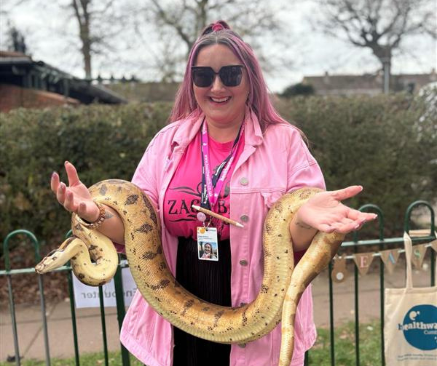 Chloe and snake