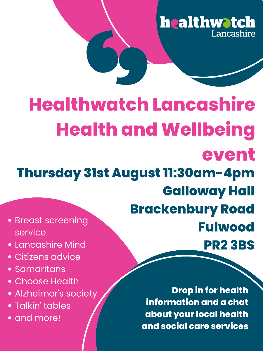 Healthwatch Lancashire Wellbeing Event